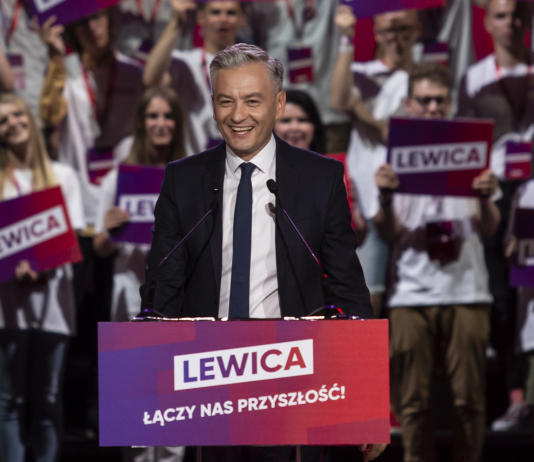Robert Biedroń during the Polish parliamentary elections 2019