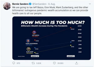 "Make Billionaires Pay Act" Sanders billionaires US Corona special tax health insurance