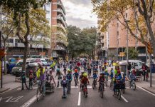 Projekt BiciBus in Barcelona - Foto: Albert Montellà auf Twitter